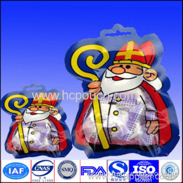 Customized Plastic Abnormal Shape Bag For Christmas Day 